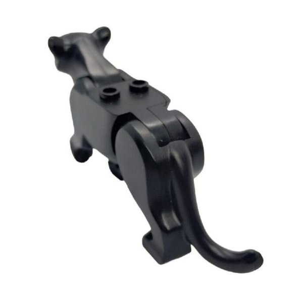 Lego MiniFigure Large Black Panther Lime Eyes Jungle Halftrack Mission - Picture 5 of 6